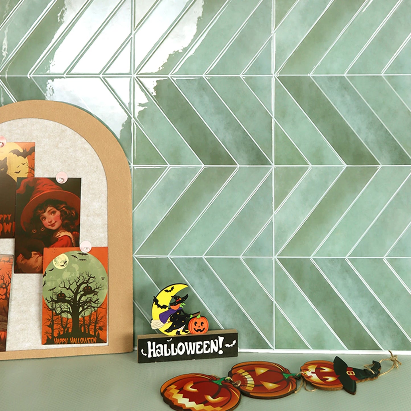 10pcs V-shape Peel and Stick Wall Tile Sticker 3D Waterproof Vinyl Wallpaper for Kitchen Living Room RV Interior Wall Decoration