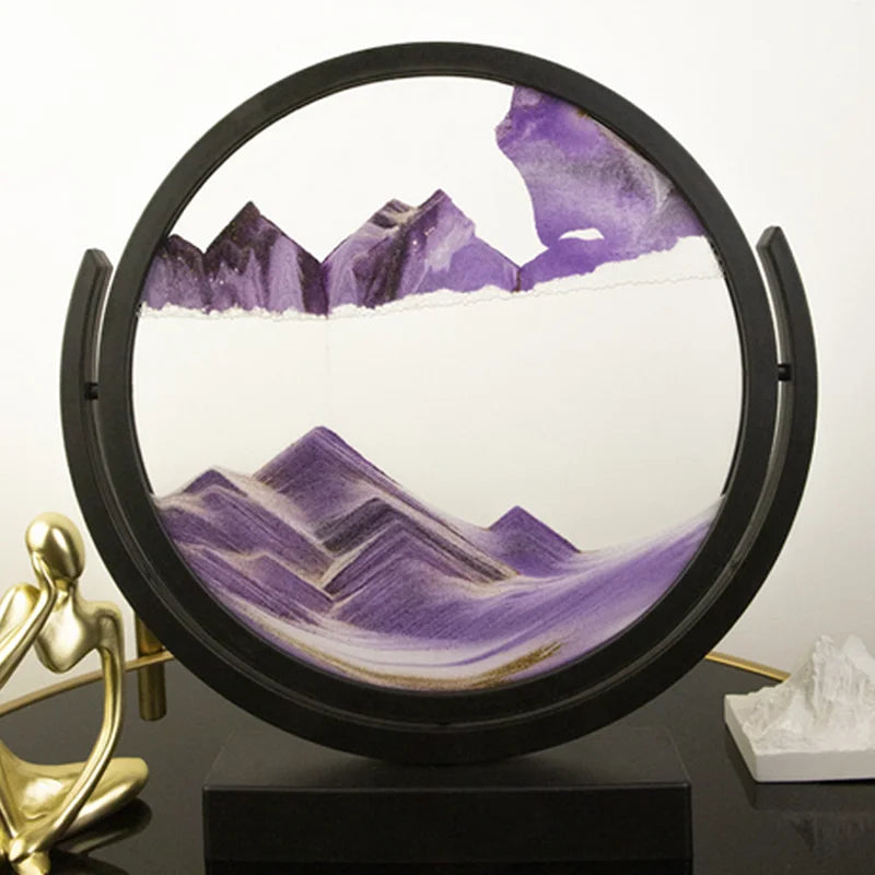 3D Rotatable Flowing Sand Painting Art