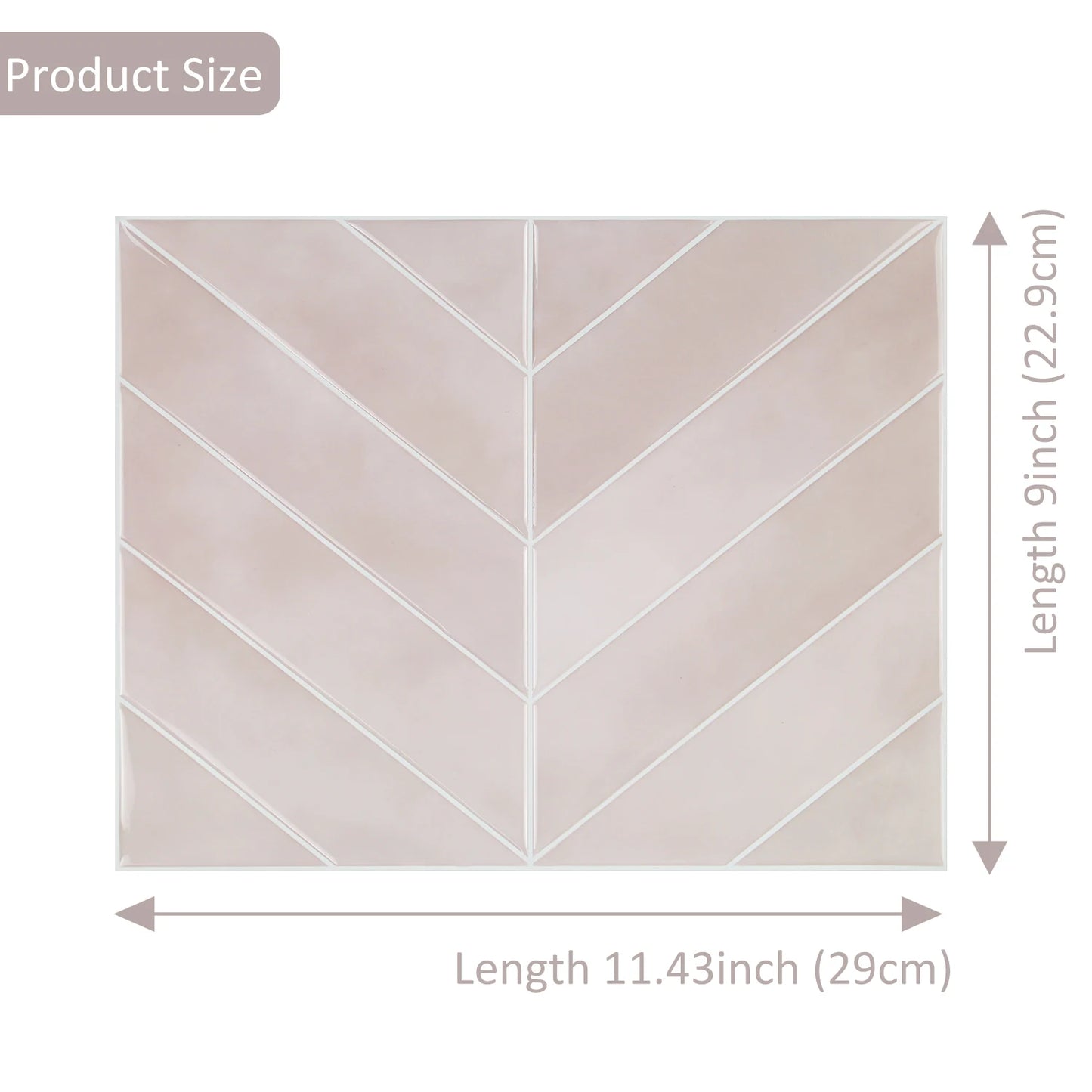 10pcs V-shape Peel and Stick Wall Tile Sticker 3D Waterproof Vinyl Wallpaper for Kitchen Living Room RV Interior Wall Decoration