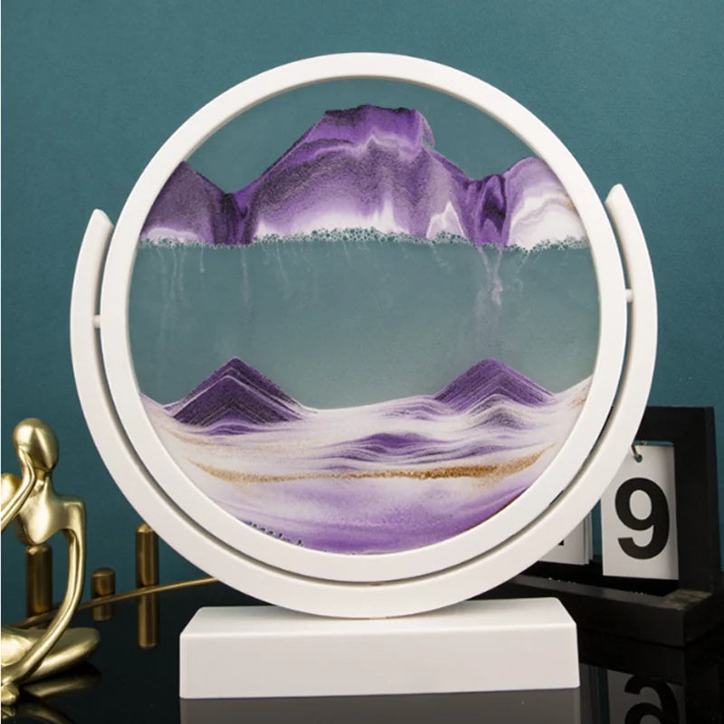 3D Rotatable Flowing Sand Painting Art
