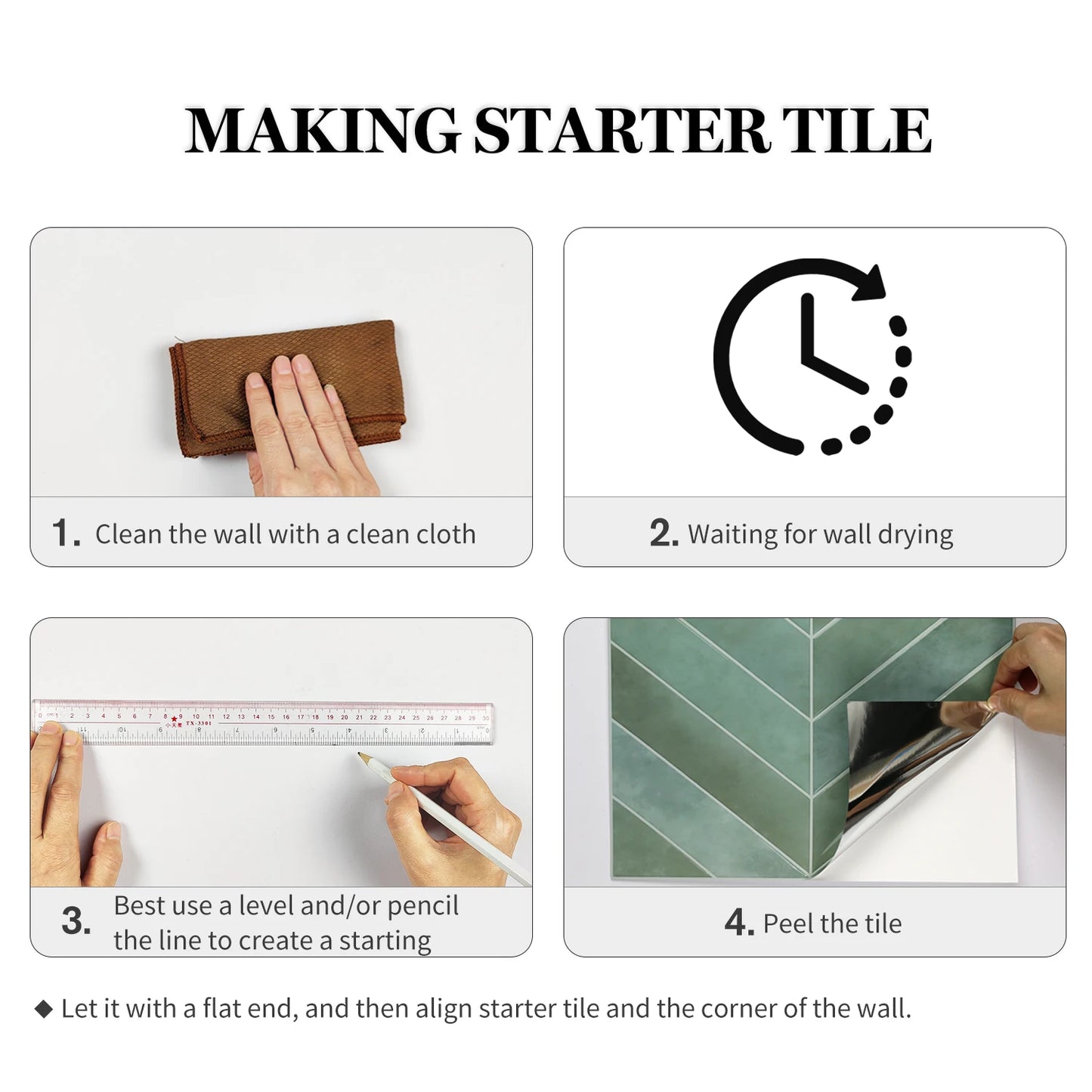 10pcs V-shape Peel and Stick Wall Tile Sticker 3D Waterproof Vinyl Wallpaper for Kitchen Living Room RV Interior Wall Decoration