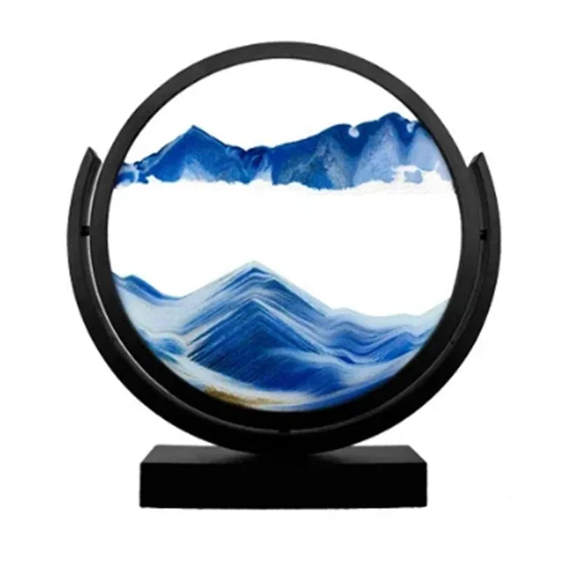 3D Rotatable Flowing Sand Painting Art