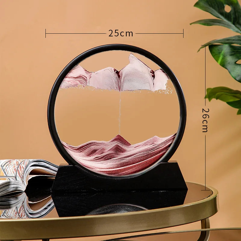 7/12 Inch 3D Moving Sand Art Mountain Flowing Sand Picture