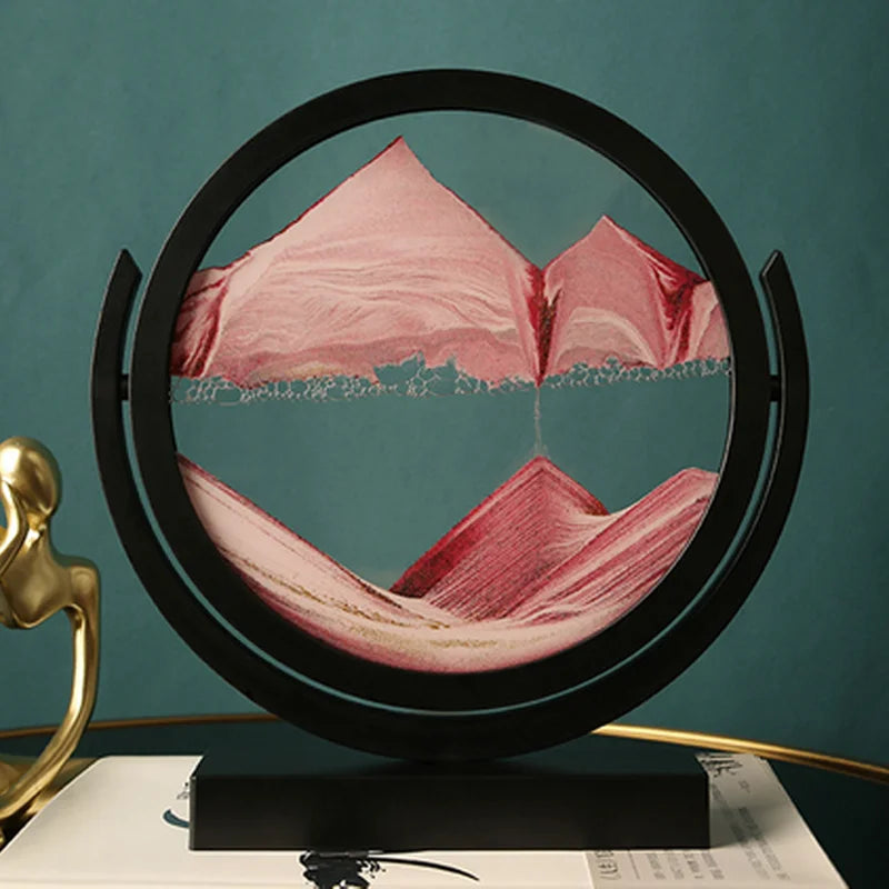 3D Rotatable Flowing Sand Painting Art