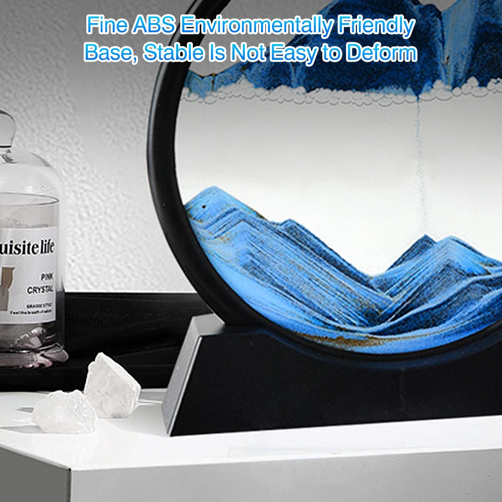 7/12 Inch 3D Moving Sand Art Mountain Flowing Sand Picture