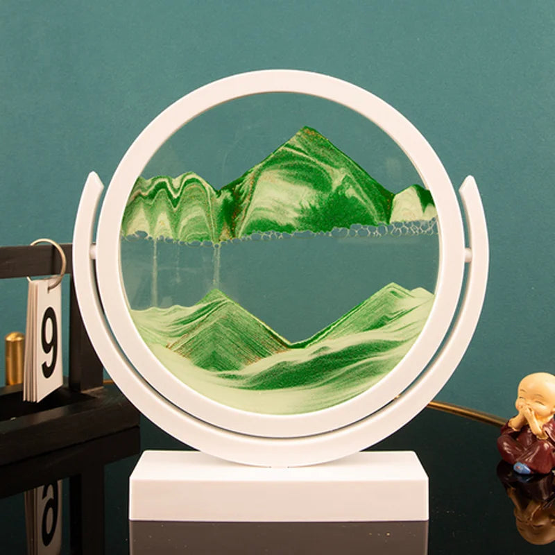 3D Rotatable Flowing Sand Painting Art