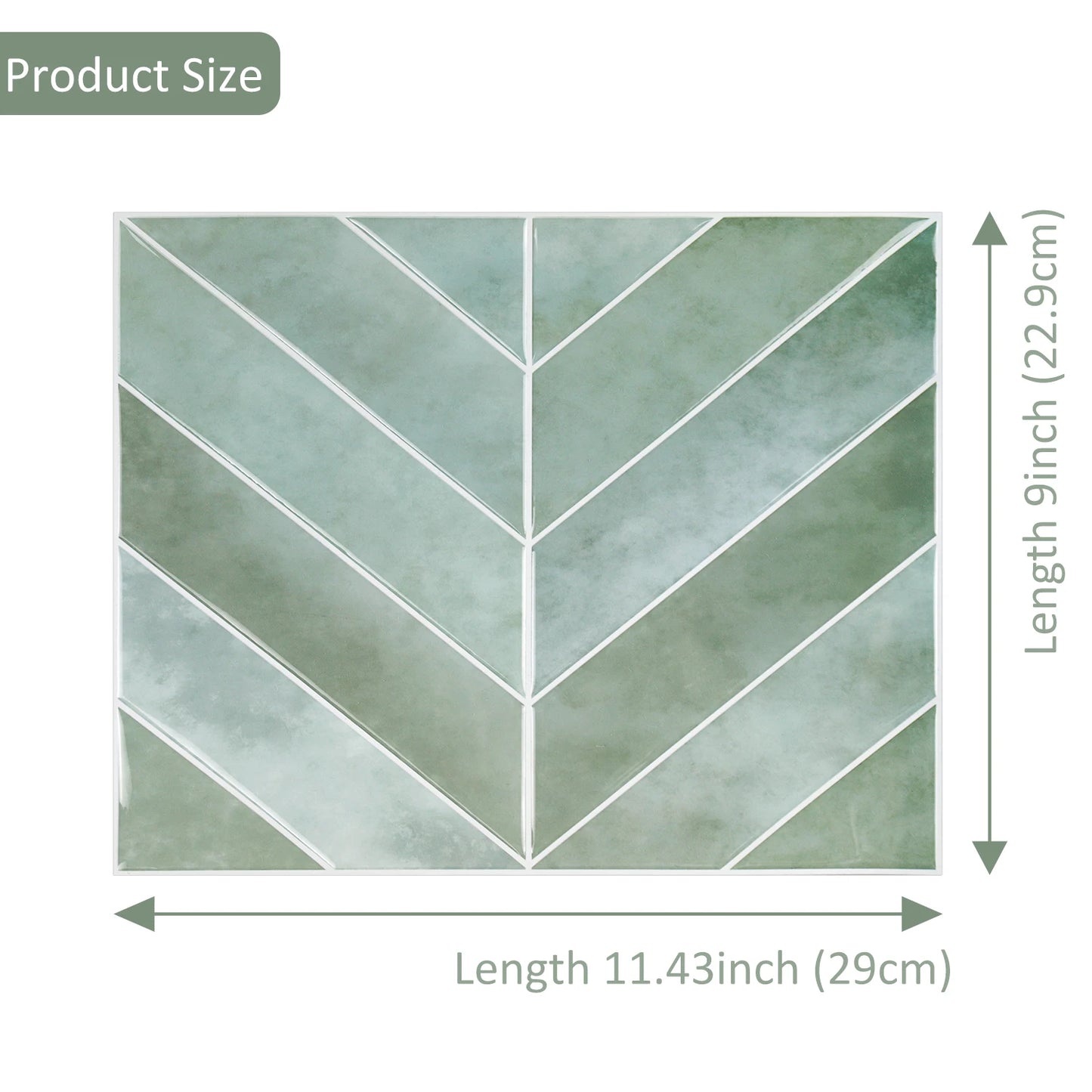 10pcs V-shape Peel and Stick Wall Tile Sticker 3D Waterproof Vinyl Wallpaper for Kitchen Living Room RV Interior Wall Decoration