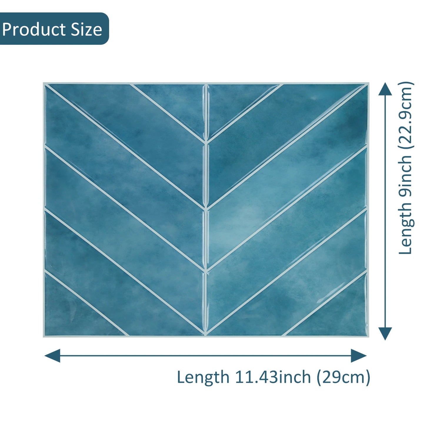 10pcs V-shape Peel and Stick Wall Tile Sticker 3D Waterproof Vinyl Wallpaper for Kitchen Living Room RV Interior Wall Decoration