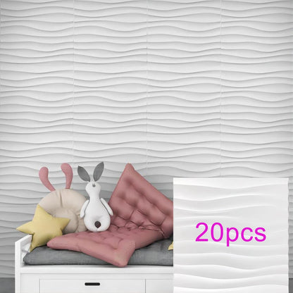 3D Wandpanelen – Zwart / Wit Geometrisch Design (PVC, 50x50 cm)