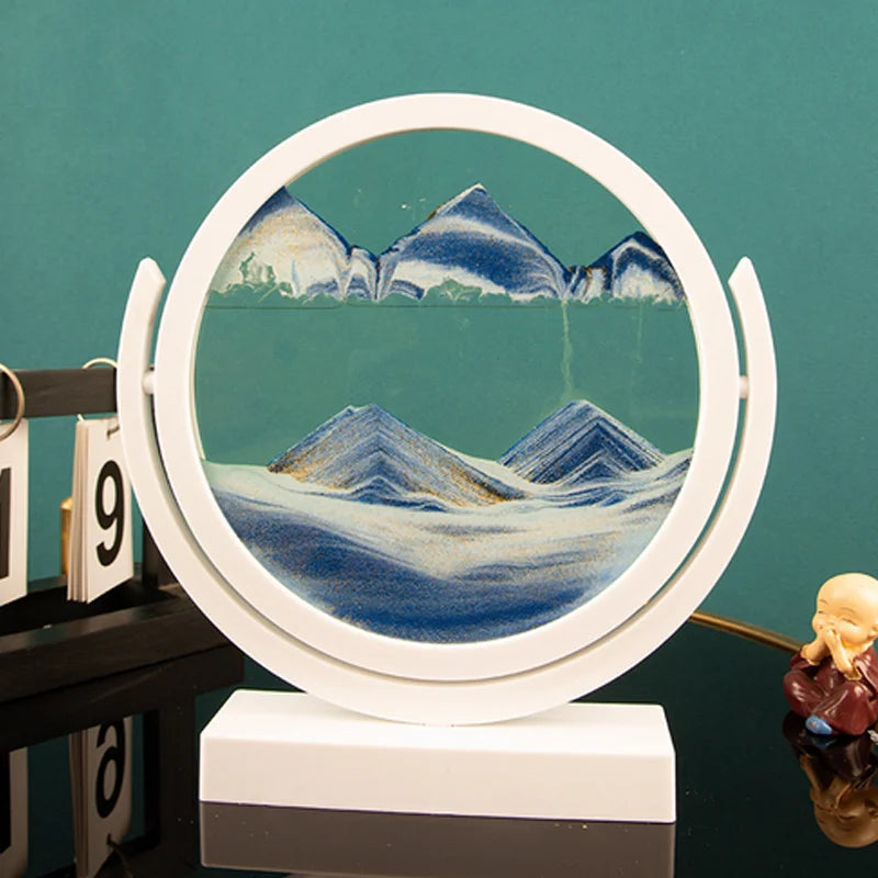 3D Rotatable Flowing Sand Painting Art