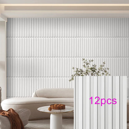 3D Wandpanelen – Zwart / Wit Geometrisch Design (PVC, 50x50 cm)