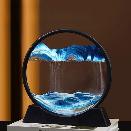 7/12 Inch 3D Moving Sand Art Mountain Flowing Sand Picture