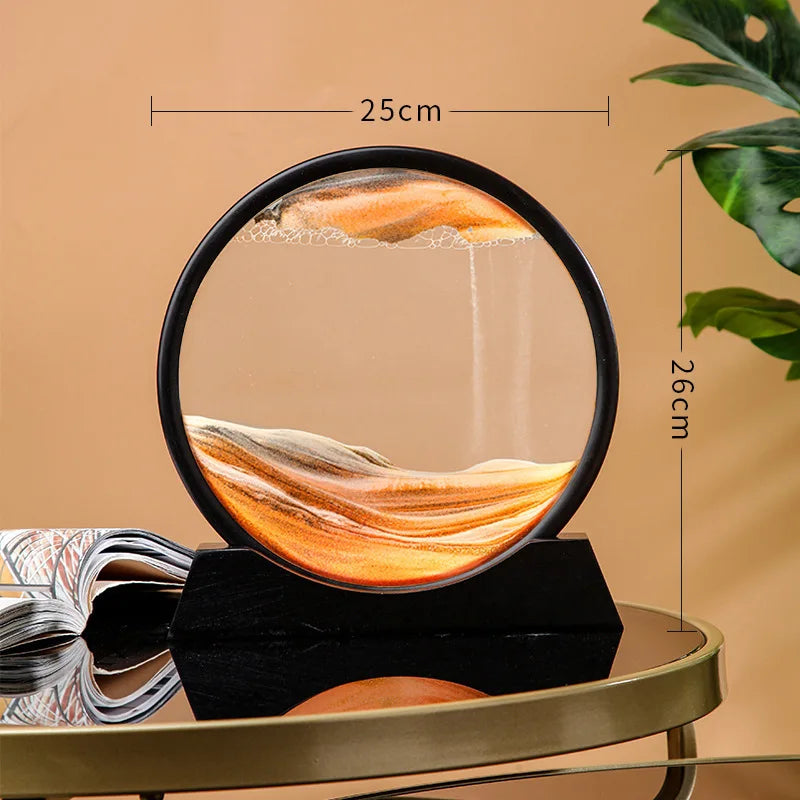 7/12 Inch 3D Moving Sand Art Mountain Flowing Sand Picture