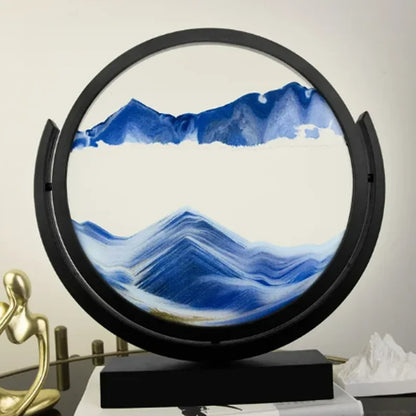 3D Rotatable Flowing Sand Painting Art