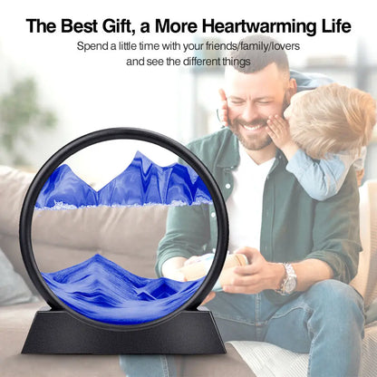 7/12 Inch 3D Moving Sand Art Mountain Flowing Sand Picture