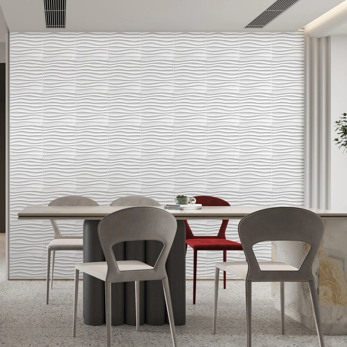 3D Wandpanelen – Zwart / Wit Geometrisch Design (PVC, 50x50 cm)