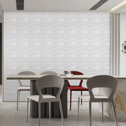 3D Wandpanelen – Zwart / Wit Geometrisch Design (PVC, 50x50 cm)