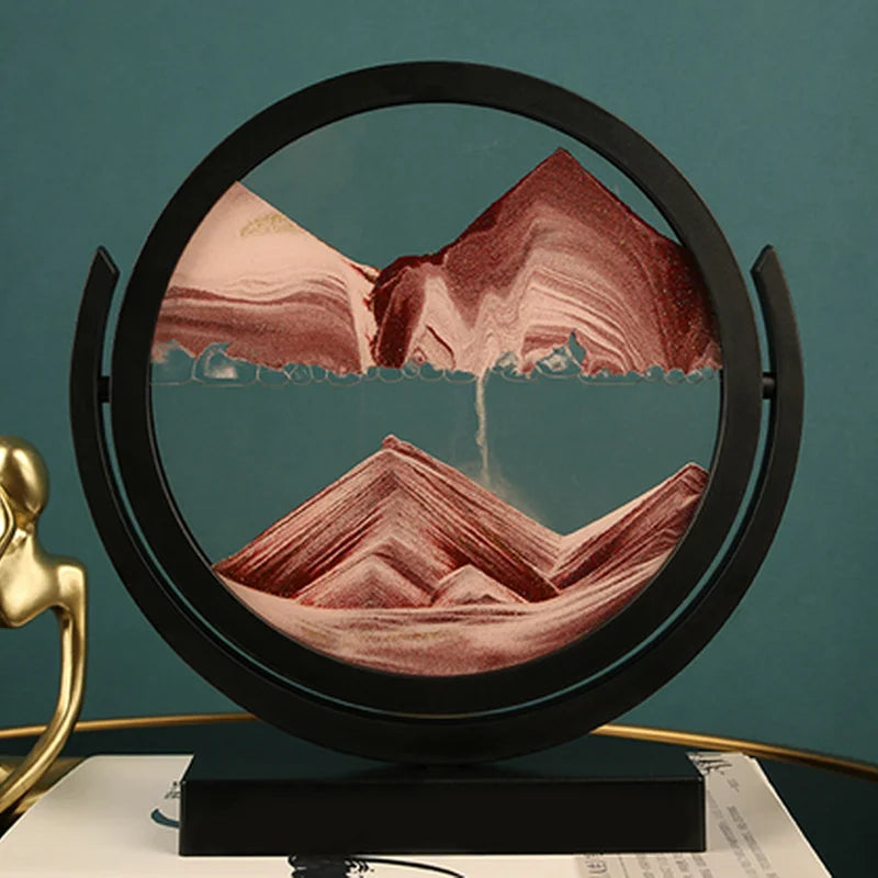 3D Rotatable Flowing Sand Painting Art