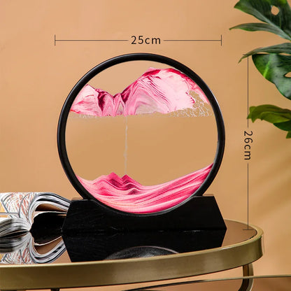 7/12 Inch 3D Moving Sand Art Mountain Flowing Sand Picture