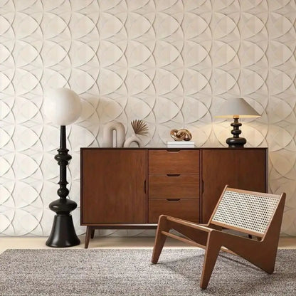 3D Wandpanelen – Zwart / Wit Geometrisch Design (PVC, 50x50 cm)