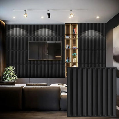 3D Wandpanelen – Zwart / Wit Geometrisch Design (PVC, 50x50 cm)