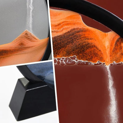 7/12 Inch 3D Moving Sand Art Mountain Flowing Sand Picture