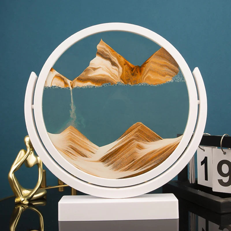 3D Rotatable Flowing Sand Painting Art