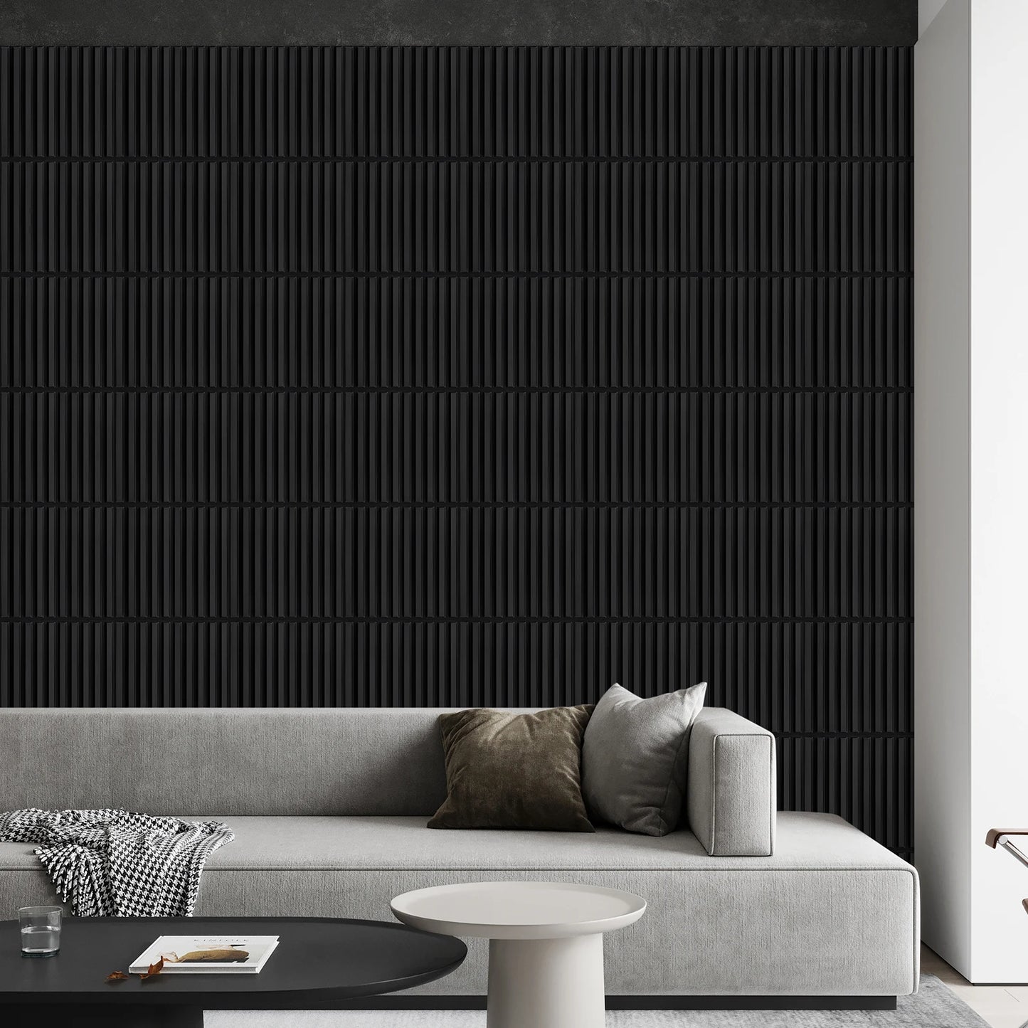 3D Wandpanelen – Zwart / Wit Geometrisch Design (PVC, 50x50 cm)