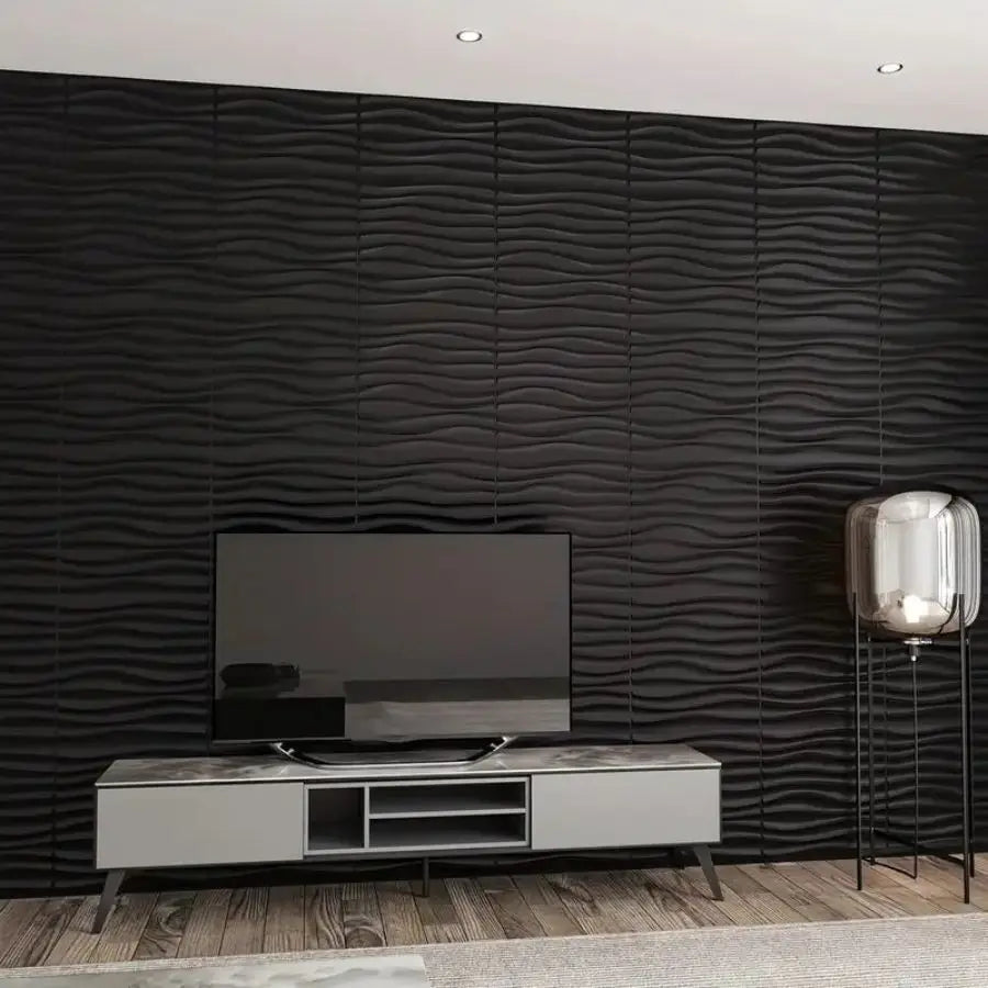 3D Wandpanelen – Zwart / Wit Geometrisch Design (PVC, 50x50 cm)