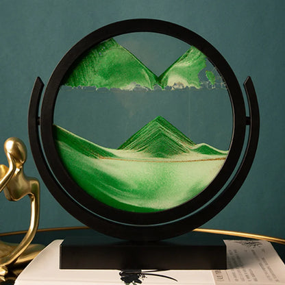 3D Rotatable Flowing Sand Painting Art