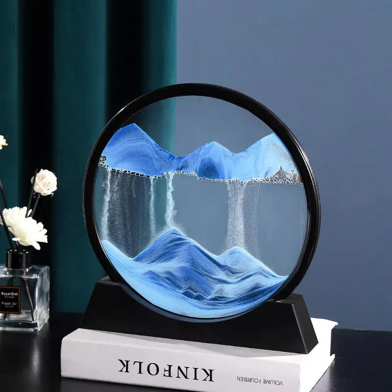 7/12 Inch 3D Moving Sand Art Mountain Flowing Sand Picture
