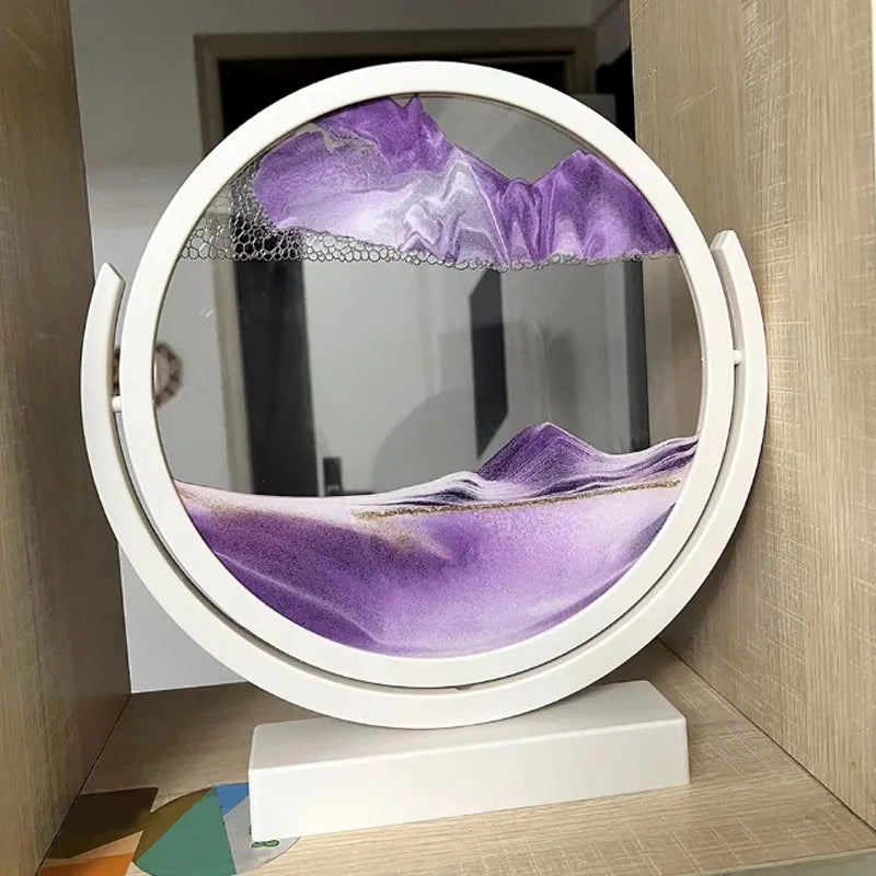 3D Rotatable Flowing Sand Painting Art