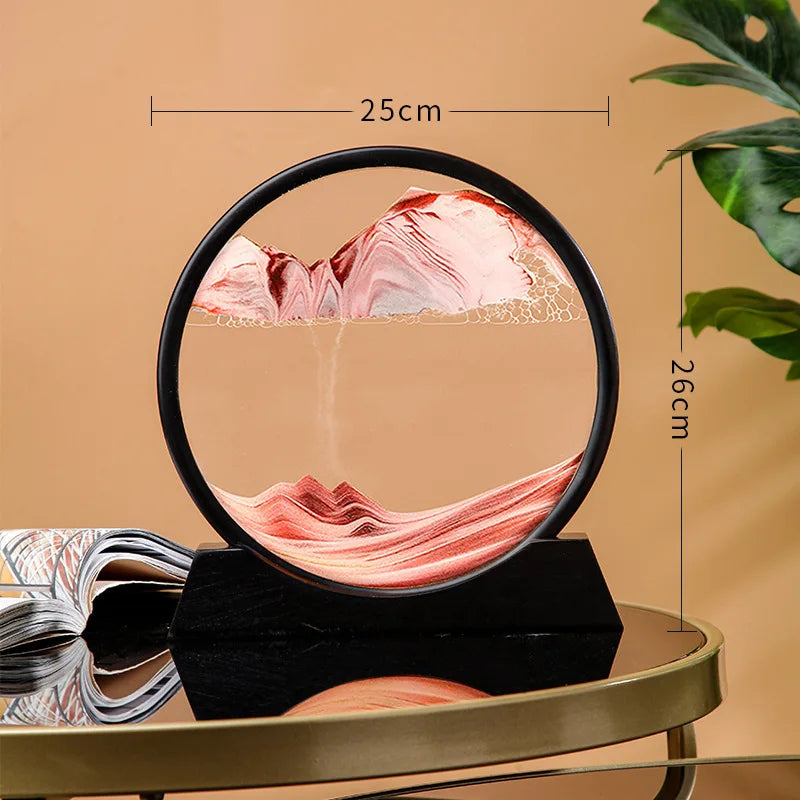 7/12 Inch 3D Moving Sand Art Mountain Flowing Sand Picture