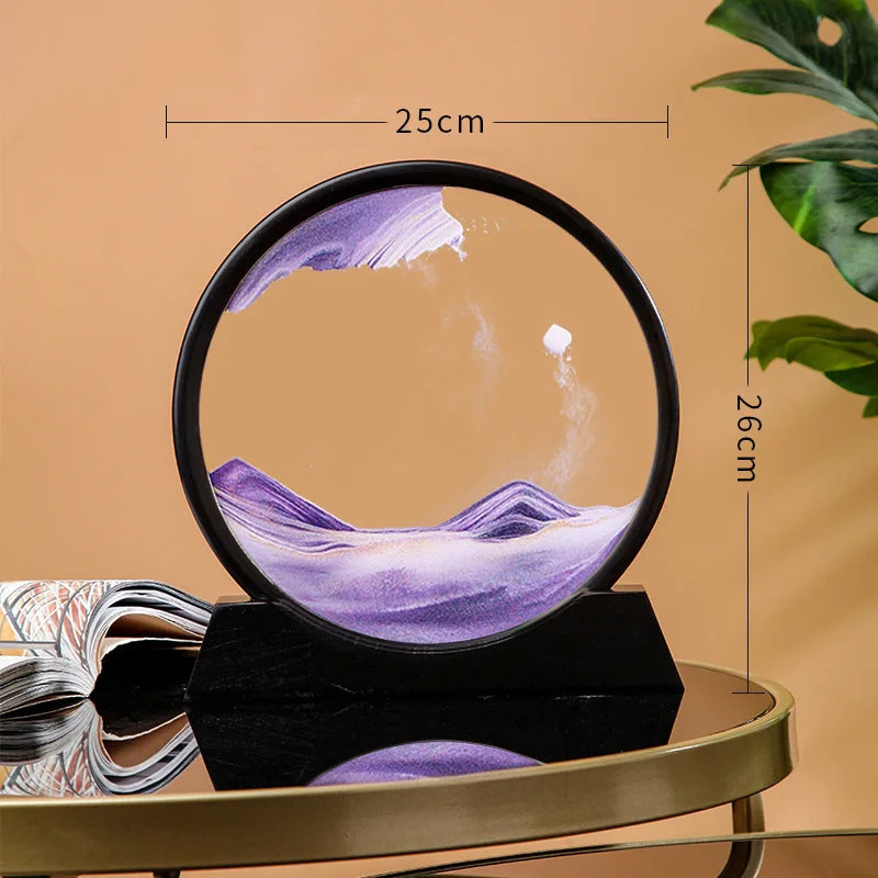 7/12 Inch 3D Moving Sand Art Mountain Flowing Sand Picture